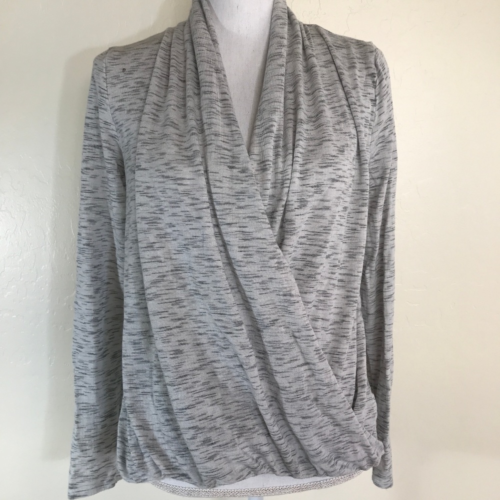 Mesh + Lace Pullover Wrap Sweater